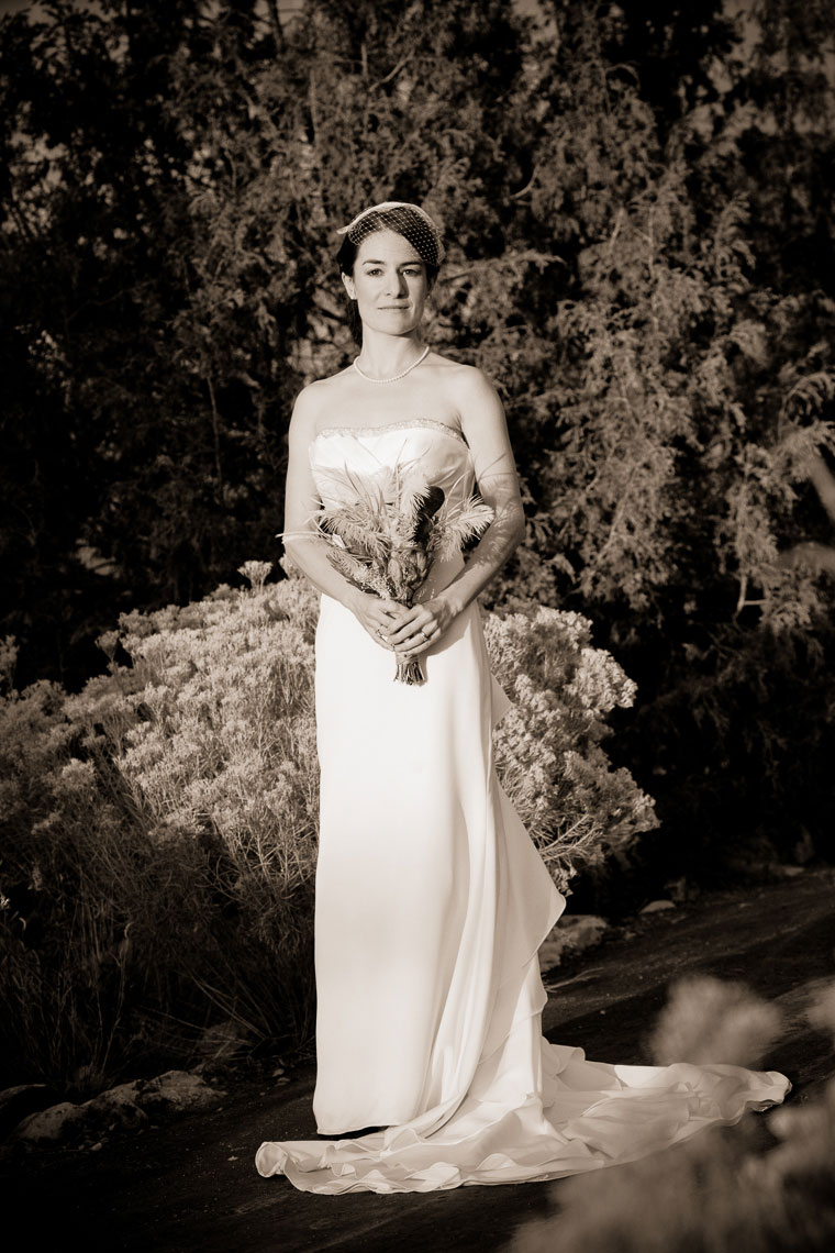 Vintage Bridal outside of the Farmers Market Paviolion in Santa Fe