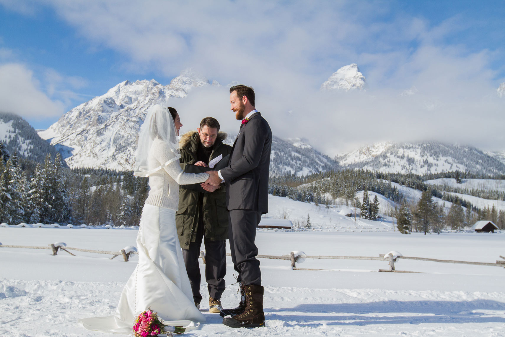 Grand Teton winter elopement