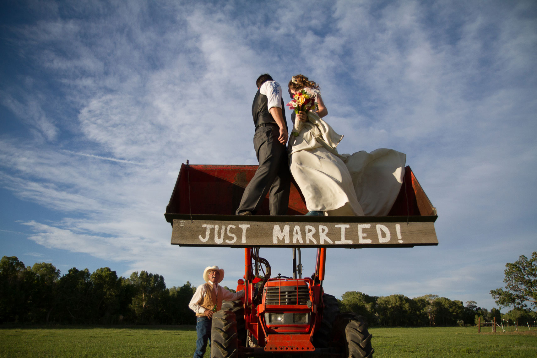 Weddings and Tractors,  Ranch Wedding in Cimmaron, NM